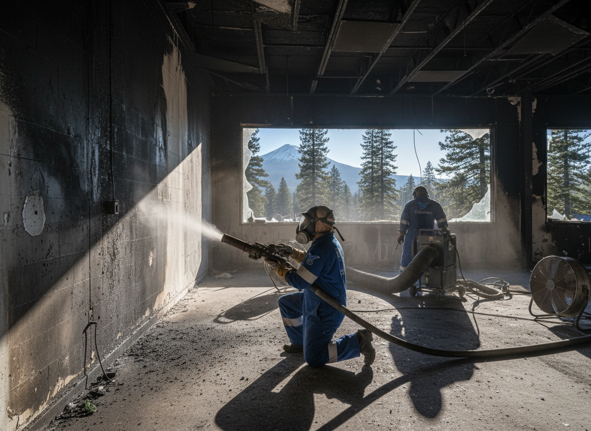 Commercial fire restoration in Blue Jay