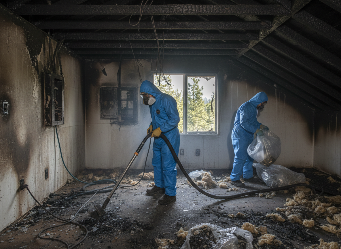 Electrical fire cleanup in Blue Jay