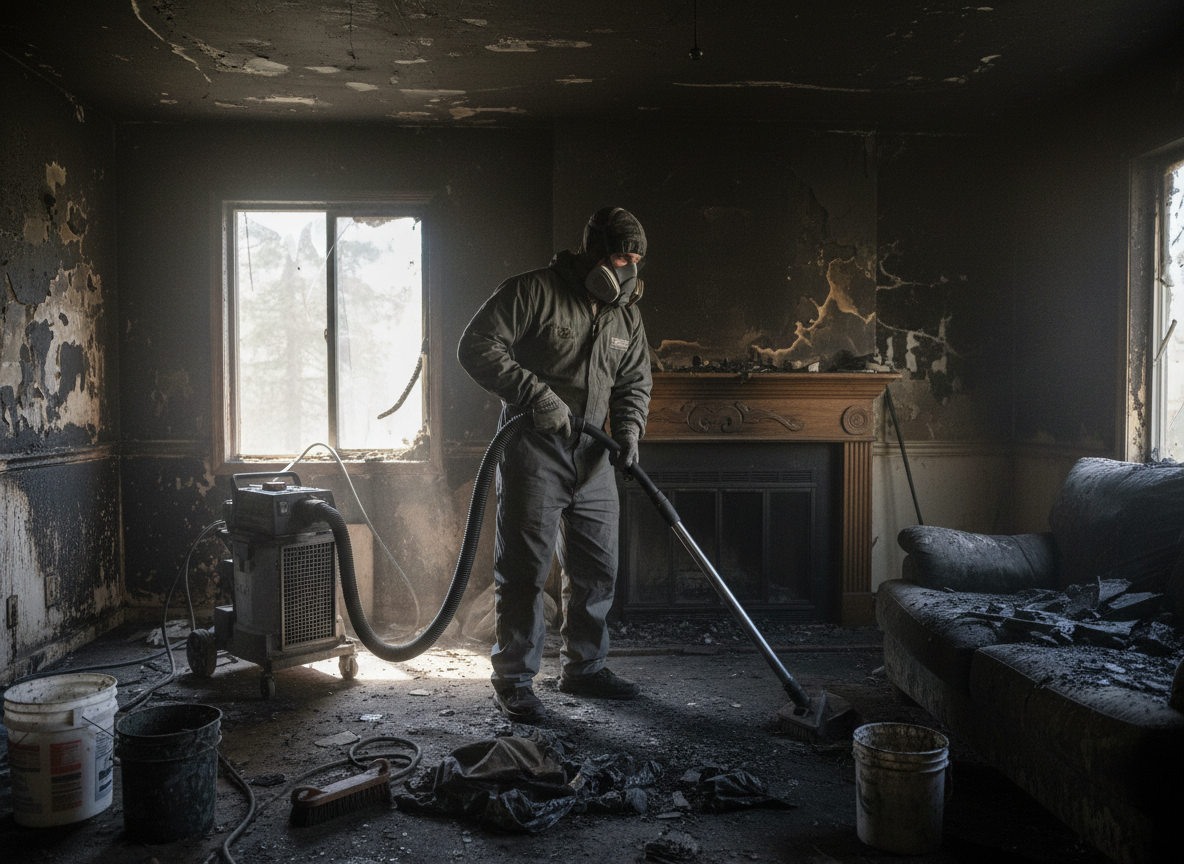 fire and smoke damage restoration in Blue Jay