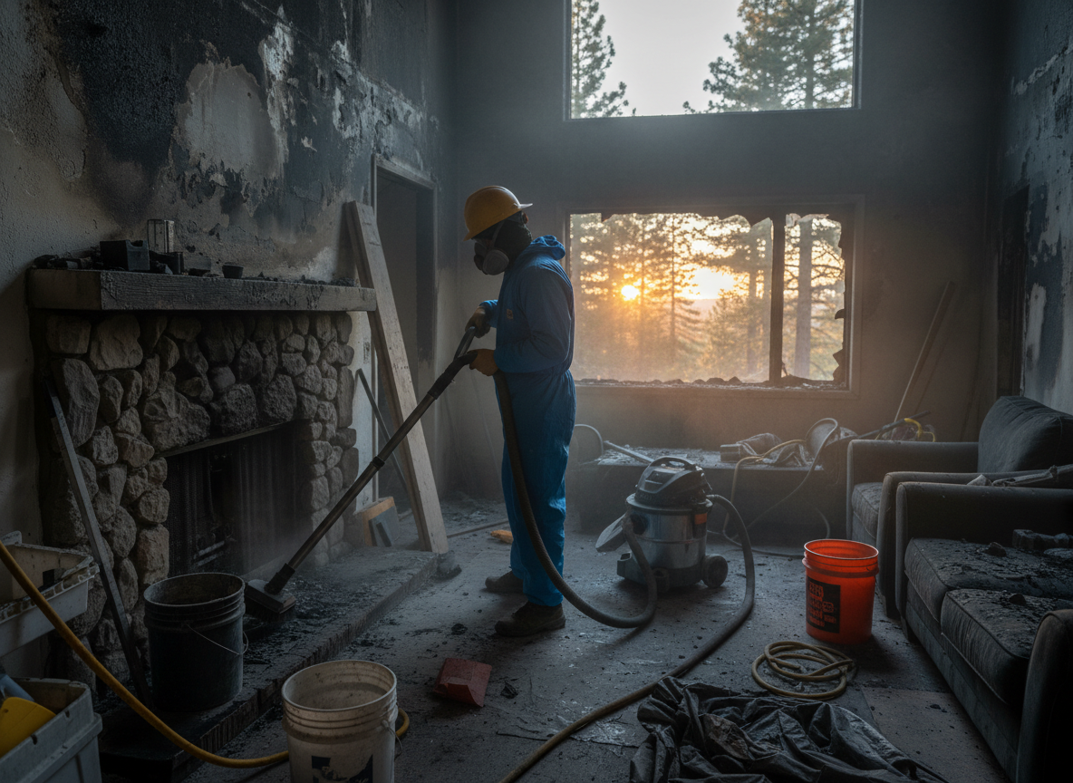 Fire damage clean up in Blue Jay