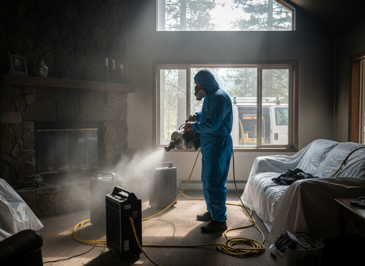 Odor removal after fire in Blue Jay